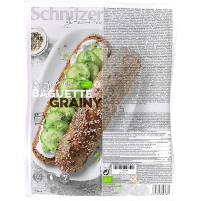 Baguette grainy glutenvrij van Schnitzer, 1x 320 g